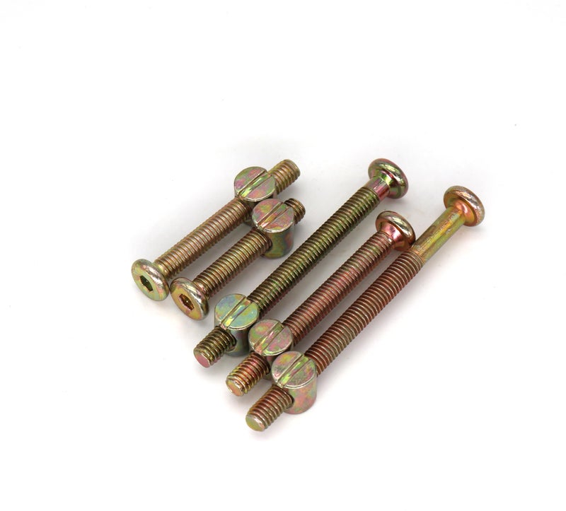 binifiMux Crib/Bunk Bed Screws Replacement Parts, binifiMux 100pcs M6 x 35mm/ 45mm/ 55mm/ 65mm/ 75mm Hex Drive Socket Cap Bolts Barrel Nuts Assortment Kit for Delta Dream on me Cribs - Image 5